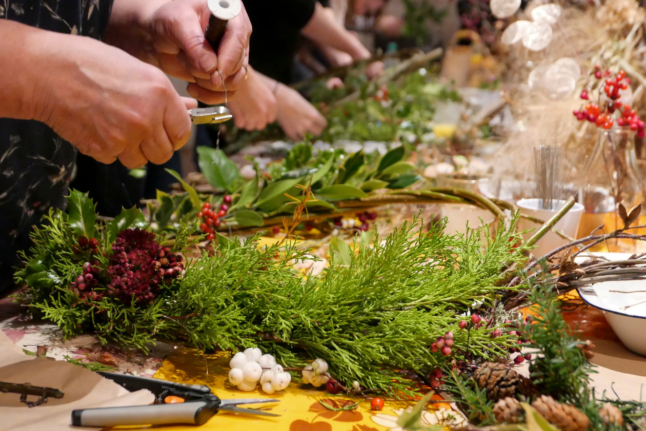 wreath-making
